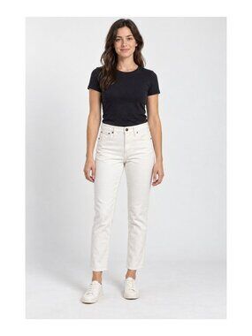 J.Crew Vintage Slim Straight White Stretch Jeans Womens Size 25 BQ304